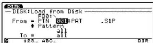 YAMAHA EX5R - [F7]: PTN (Pattern) - 1