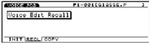 VOICE 103 P1-001CGLASSE,P Voice Edit Recall INIT REOL COPY