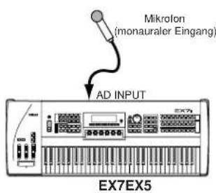 Mikrofon (monauraler Eingang) AD INPUT EX7EX5