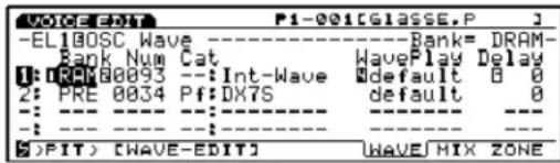YAMAHA EX5R - Wave Edit-Modus - 1