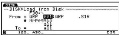 YAMAHA EX5R - ■ Pattern-Ziel-Daten (To) - 1