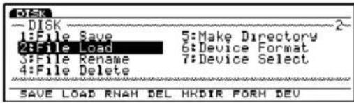 YAMAHA EX5R - Schritte für die Bedienung im Disk-Modus - 2