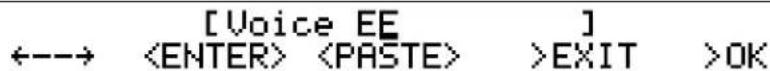 [Voice EE] ←→ >EXIT >OK