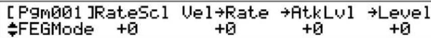 [Pgm001]RateSc1 Vel→Rate →AtkLvl →Level ≠FEGMode +0 +0 +0 +0