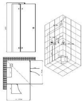 Eago DZ1009F12 - Elektro -und Wasserinstallation ohne Duschtasse - 1