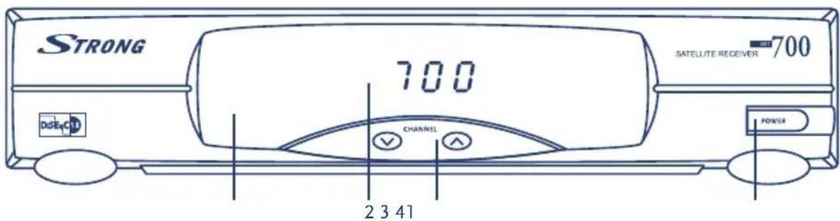 STRONG 700 SATELLITE RECEIVER 700 DSEqCD CHANNEL 2 3 41 POWER