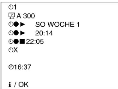 Ø1 A 300 Ø●▶ SO WOCHE 1 Ø●▶ 20:14 Ø●■ 22:05 ØX Ø16:37 i / OK