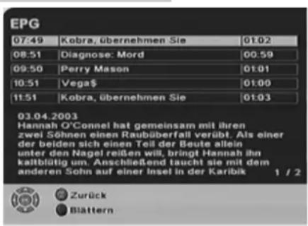 EPG 07:49 Kobra, übernehmen Sie 01:02 08:51 Diagnose: Mord 00:59 09:50 Perry Mason 01:01 10:51 Vega$ 01:00 11:51 Kobra, übernehmen Sie 01:03 03.04.2003 Hannah O'Connell hat gemeinsam mit ihren zwei Söhnen einen Raubüberfall verübt. Als einer der beiden sich einen Teil der Beute allein unter den Nagel reißen will, bringt Hannah ihn kaliblütig um. Anschließend taucht sie mit dem anderen Sohn auf einer Insel in der Karibik 1 / 2 Zurück Blättern