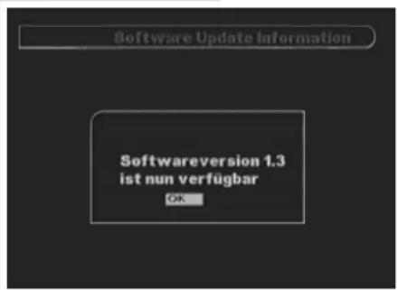 Software Update Information Softwareversion 1.3 ist nun verfügbar OK...