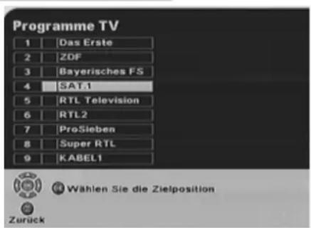 Programme TV 1 | Das Erste 2 | ZDF 3 | Bayerisches FS 4 | SAT.1 5 | RTL Television 6 | RTL2 7 | ProSieben 8 | Super RTL 9 | KABEL1 Wählen Sie die Zielposition Zurück