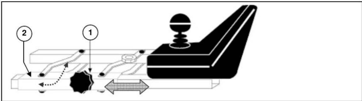Diagram of a mechanical device with labeled components and directional arrows indicating movement or flow.