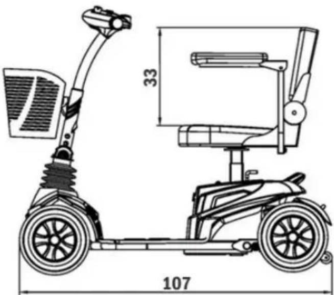 Dietz Listo - Fahrzeugabmessungen, schematisch - 2
