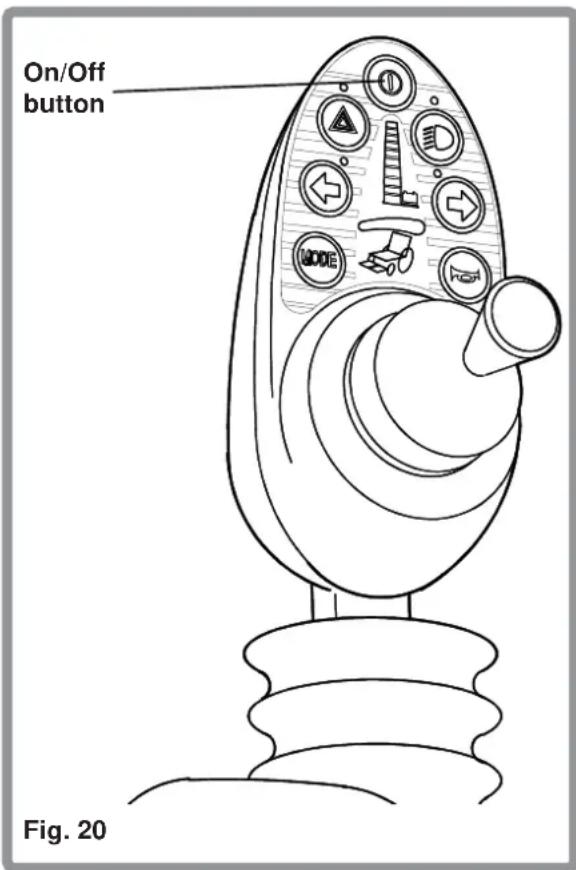 Sunrise Medical F16 - To de-activate the immobiliser - 2