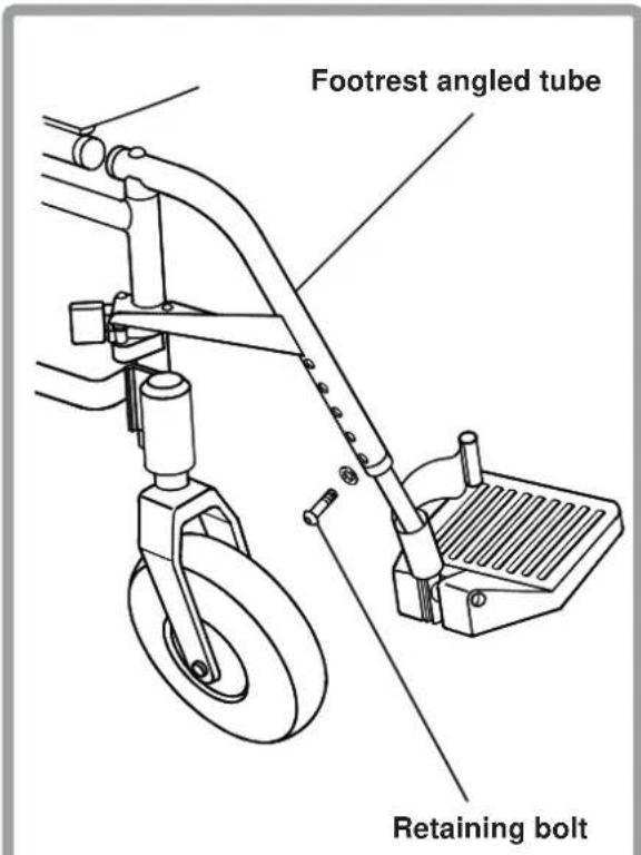 Sunrise Medical F16 - Adjusting footrest height - 1