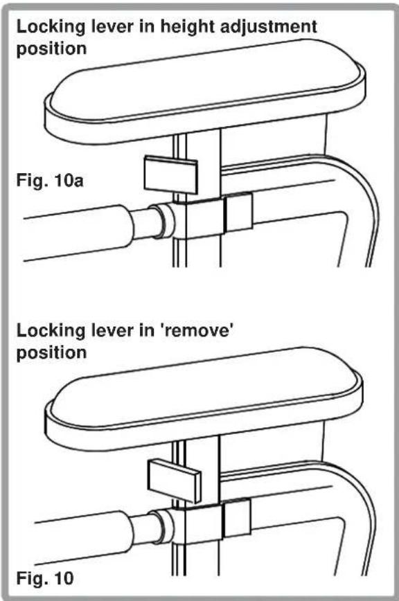 Sunrise Medical F16 - Adjusting armrest height/removing - 1
