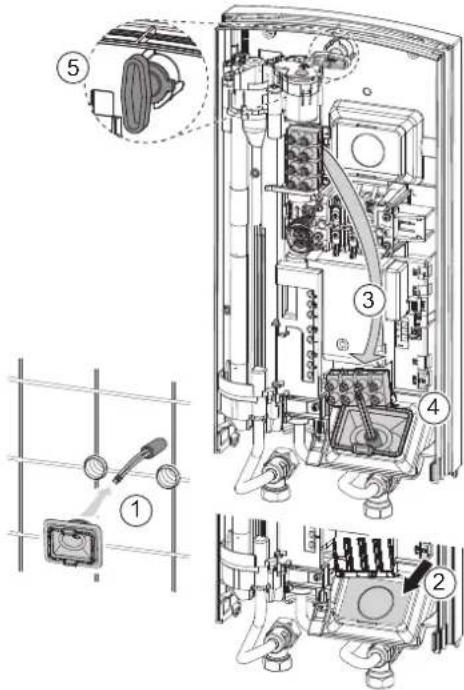 AEG DDLE OKO TD24 - Электроподключение - скрытое, внизу - 1