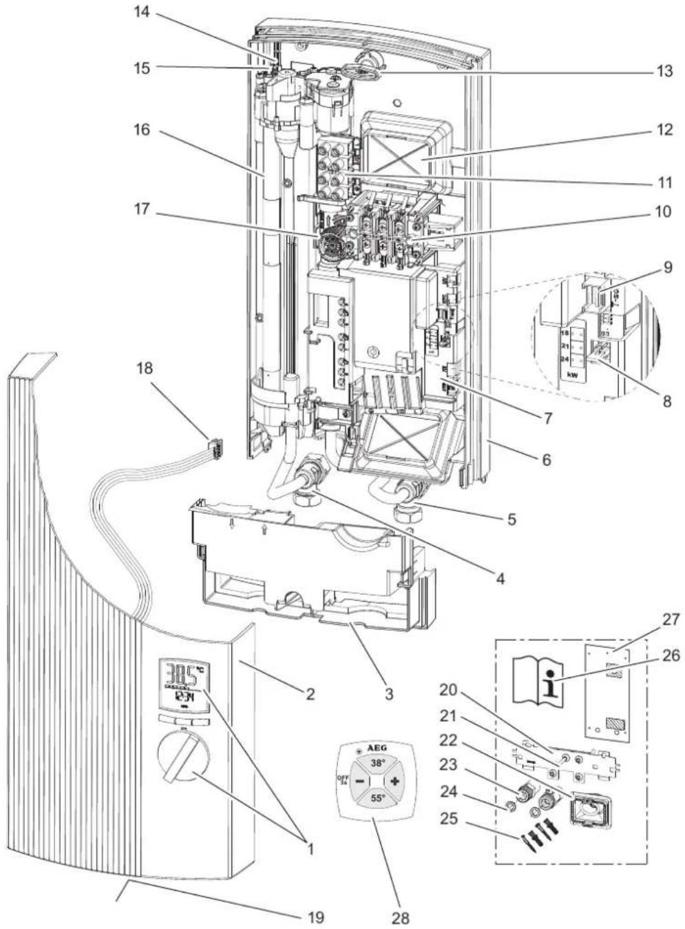 AEG DDLE OKO TD 21 - Конструкция прибора - 1
