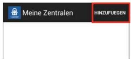 Meine Zentralen HINZUFUEGEN