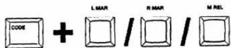 CODE + L MAR / R MAR / M REL