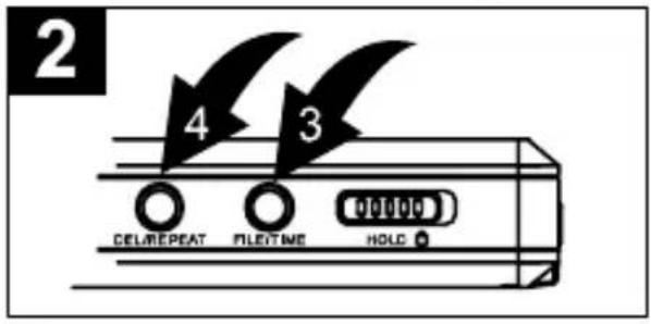 2 4 3 CEL/REPEAT FILE/TIME HOLD