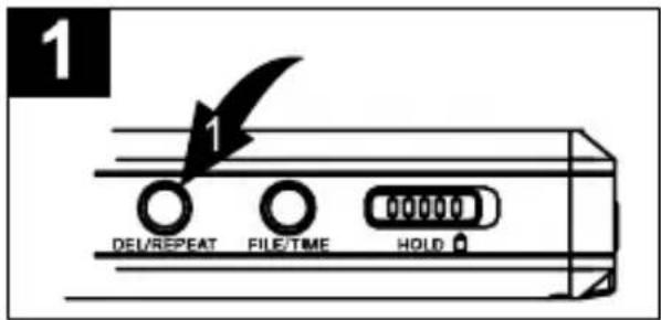 1 DEL/REPEAT FILE/TIME HOLD