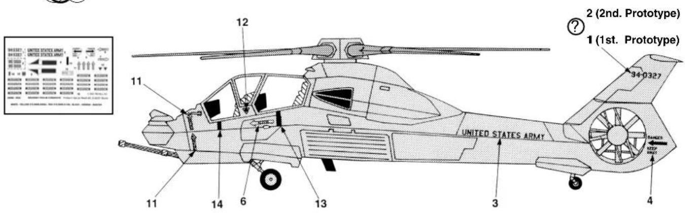 Revell RAH-66 Attack Helicopter - Benötigte Farben / Used Colors - 3