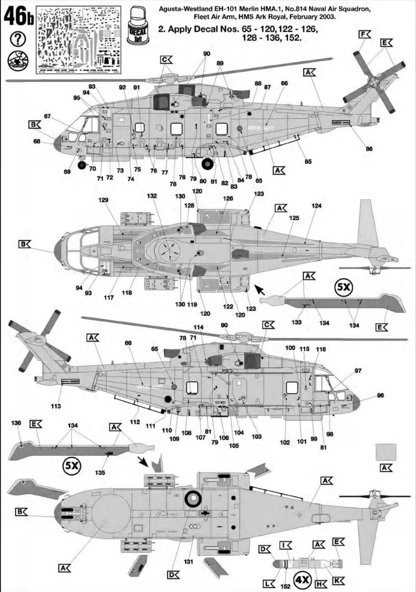 Revell EH-101 Merlin HMA.1 - Benötigte Farben / Used Colors - 3