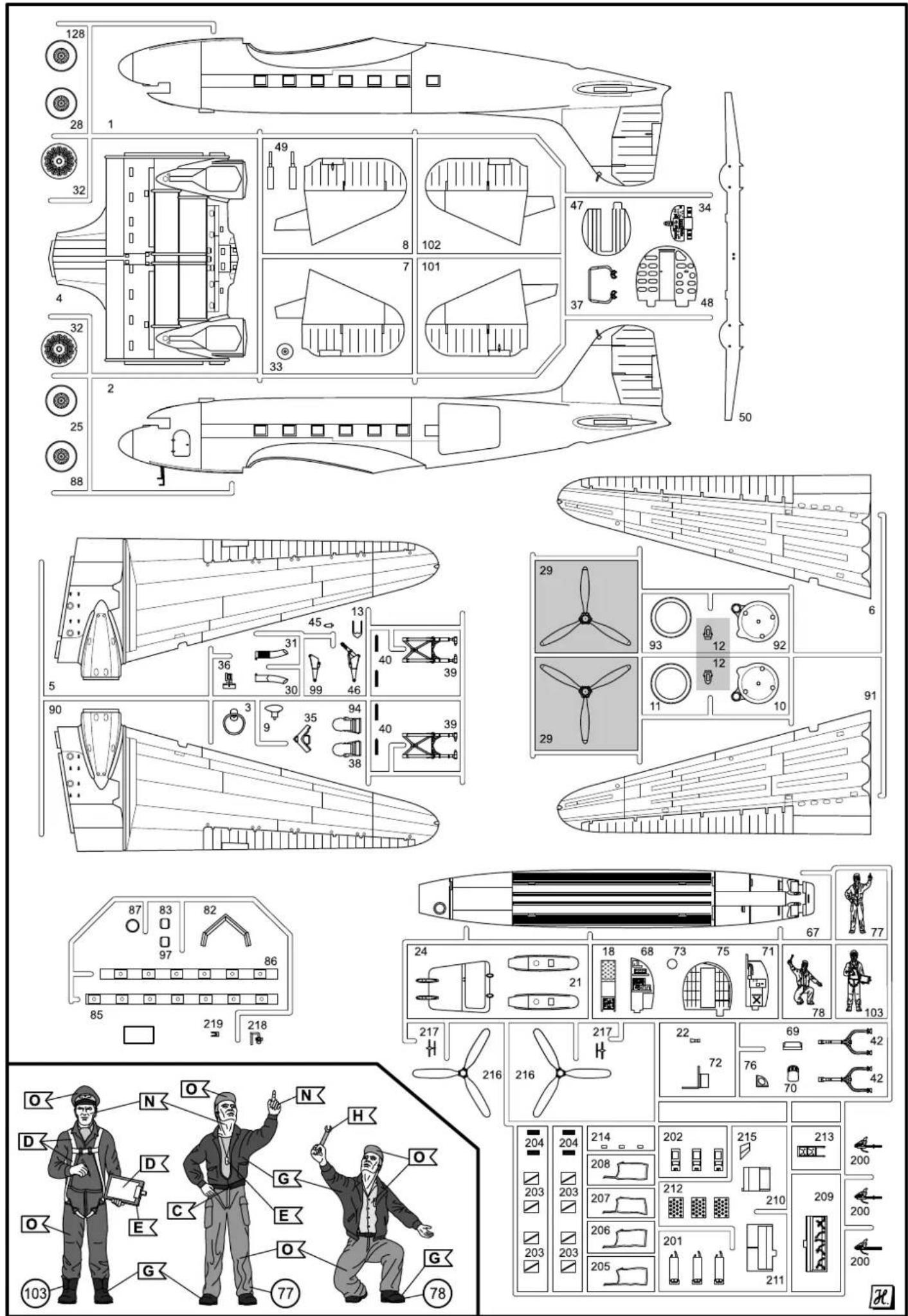 Revell AC-47D Gunship - Benötigte Farben / Used Colors - 1