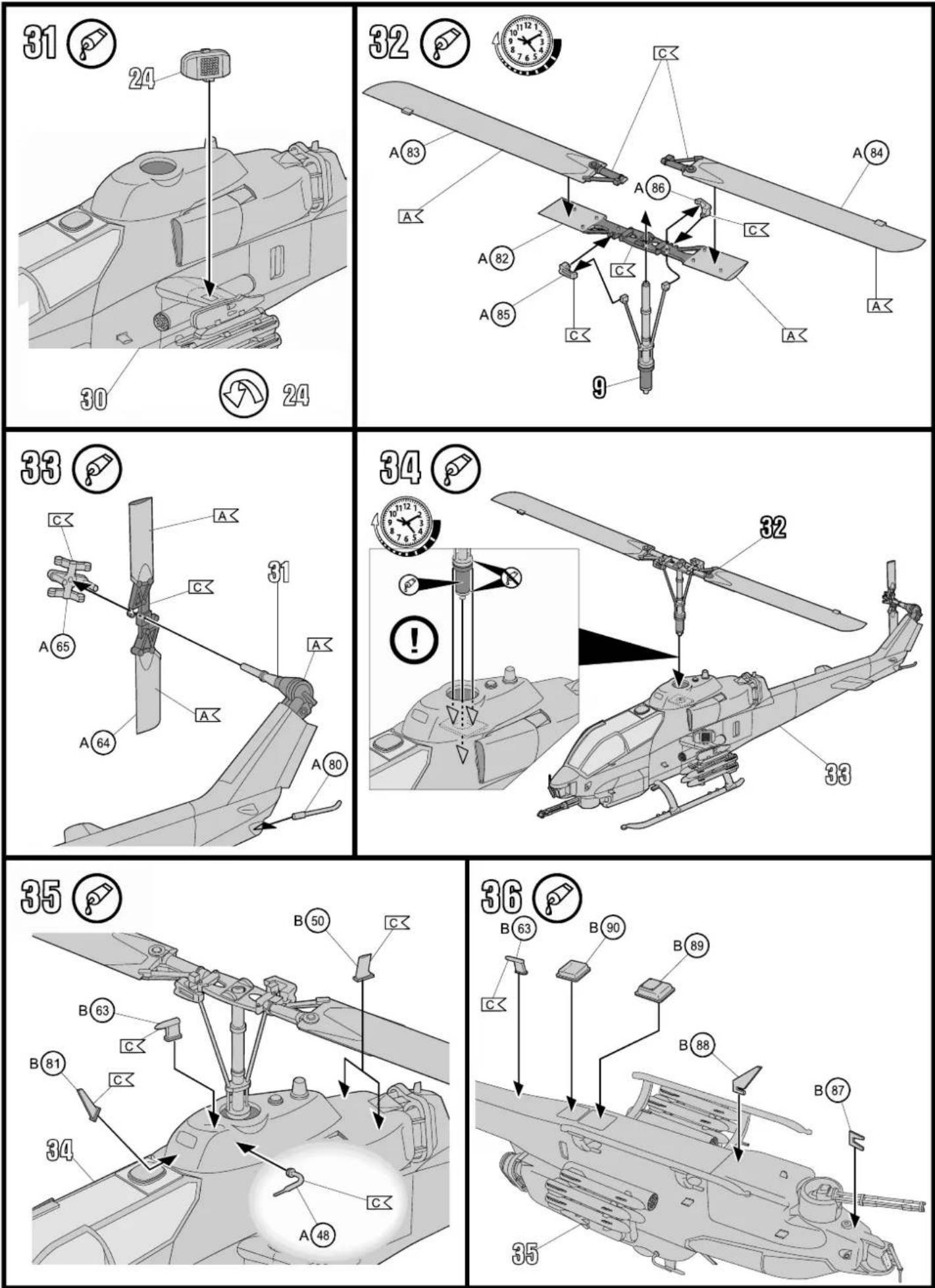 Revell Bell AH-1W SuperCobra - Benötigte Farben / Used Colors - 5