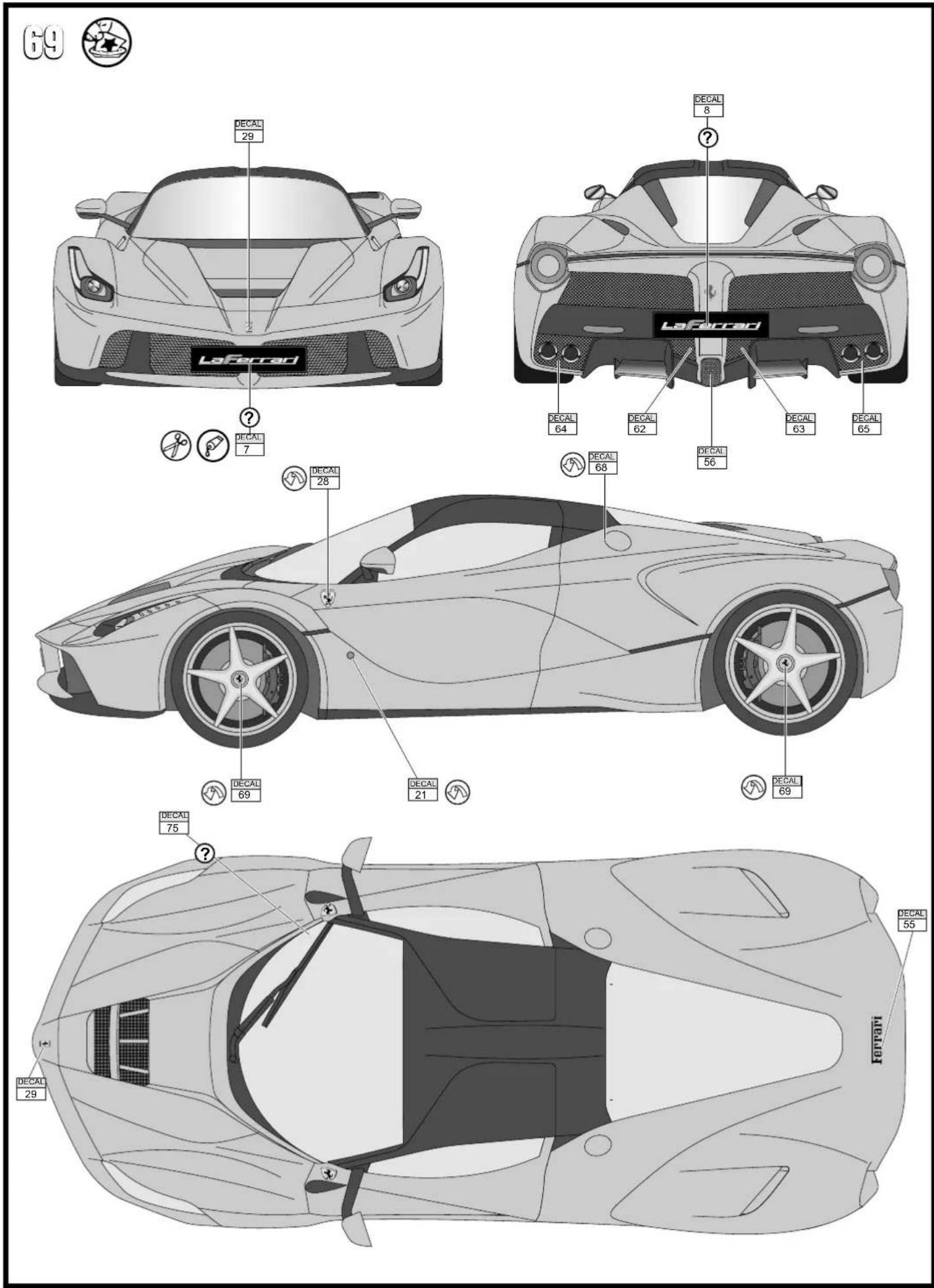 Revell LaFerrari - Benötigte Farben / Used Colors - 45