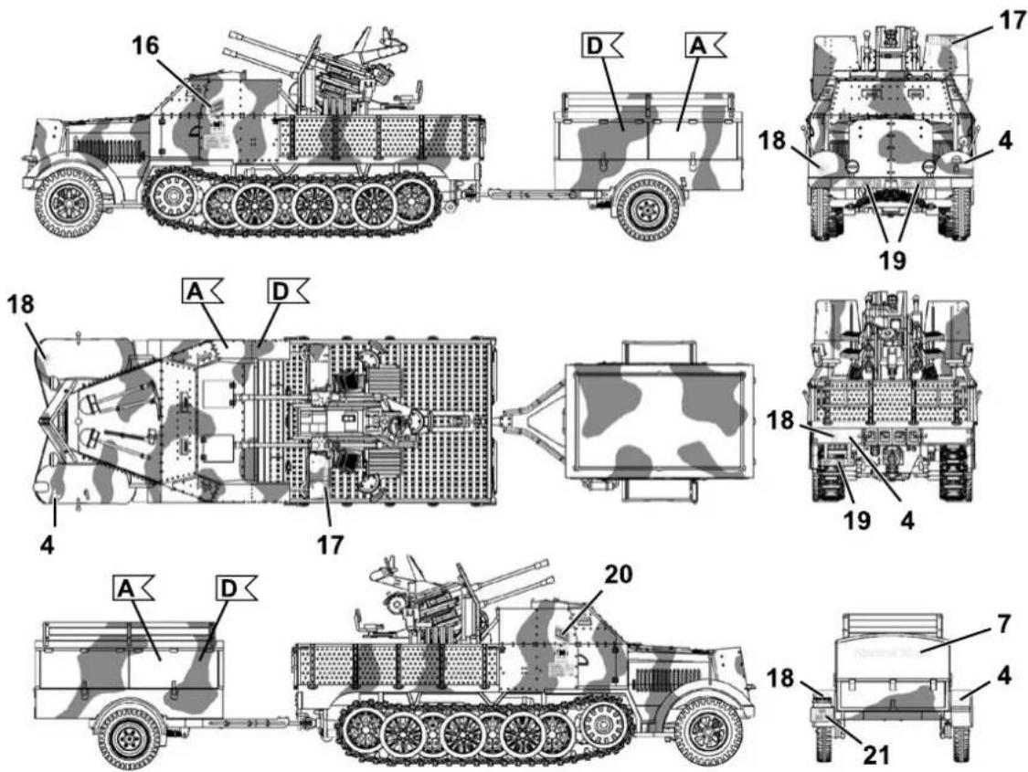 Revell Sd.Kfz. 7/1 - ABCDEF - 1