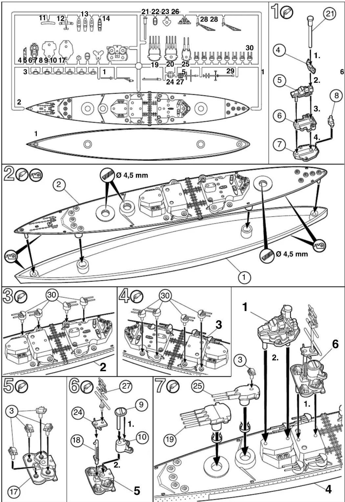 Revell H.M.S. Prince of Wales - Vor dem Zusammensetzen gut durchlesen! - 1