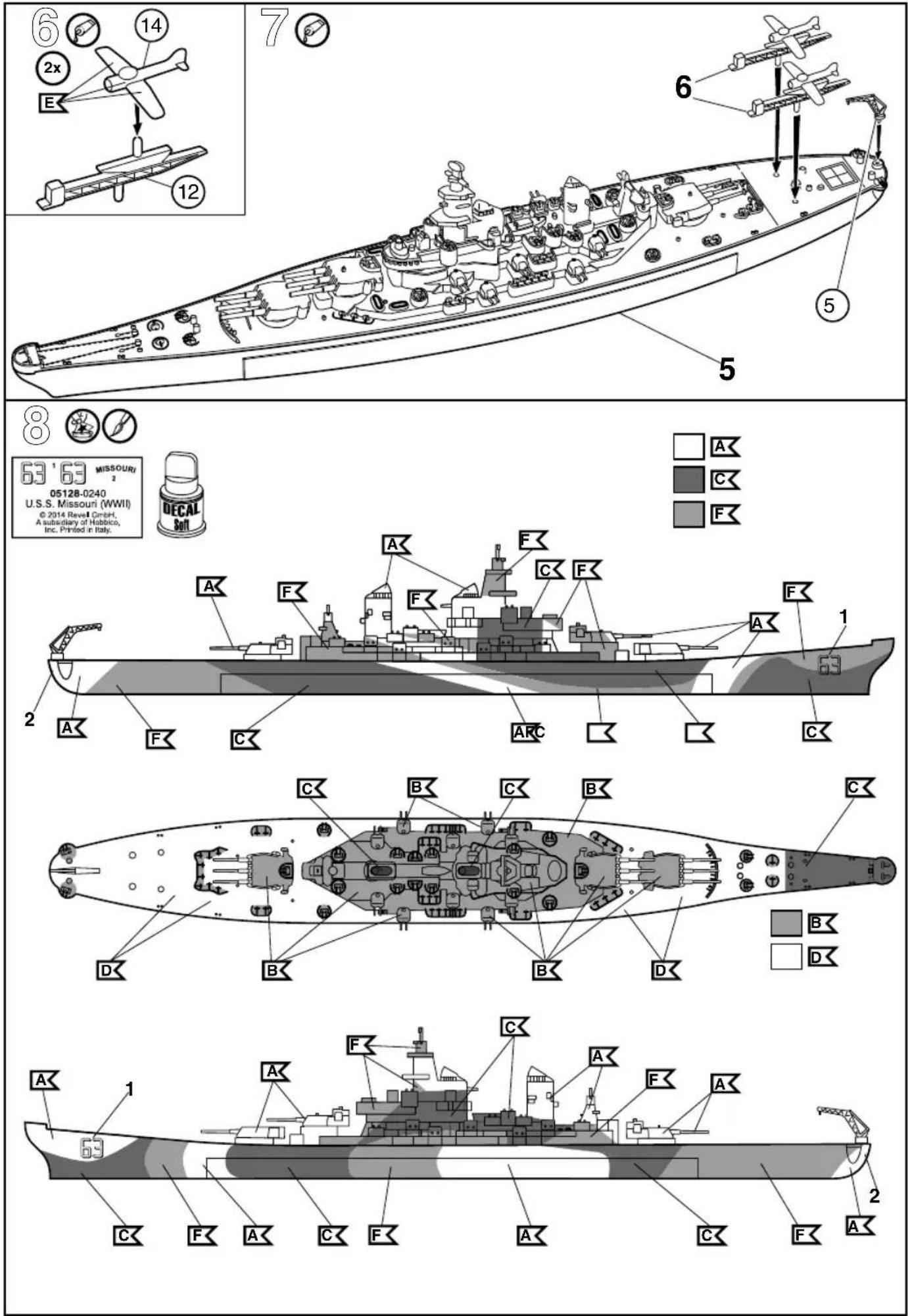 Revell U.S.S. Missouri WWII - Vor dem Zusammensetzen gut durchlesen! - 2