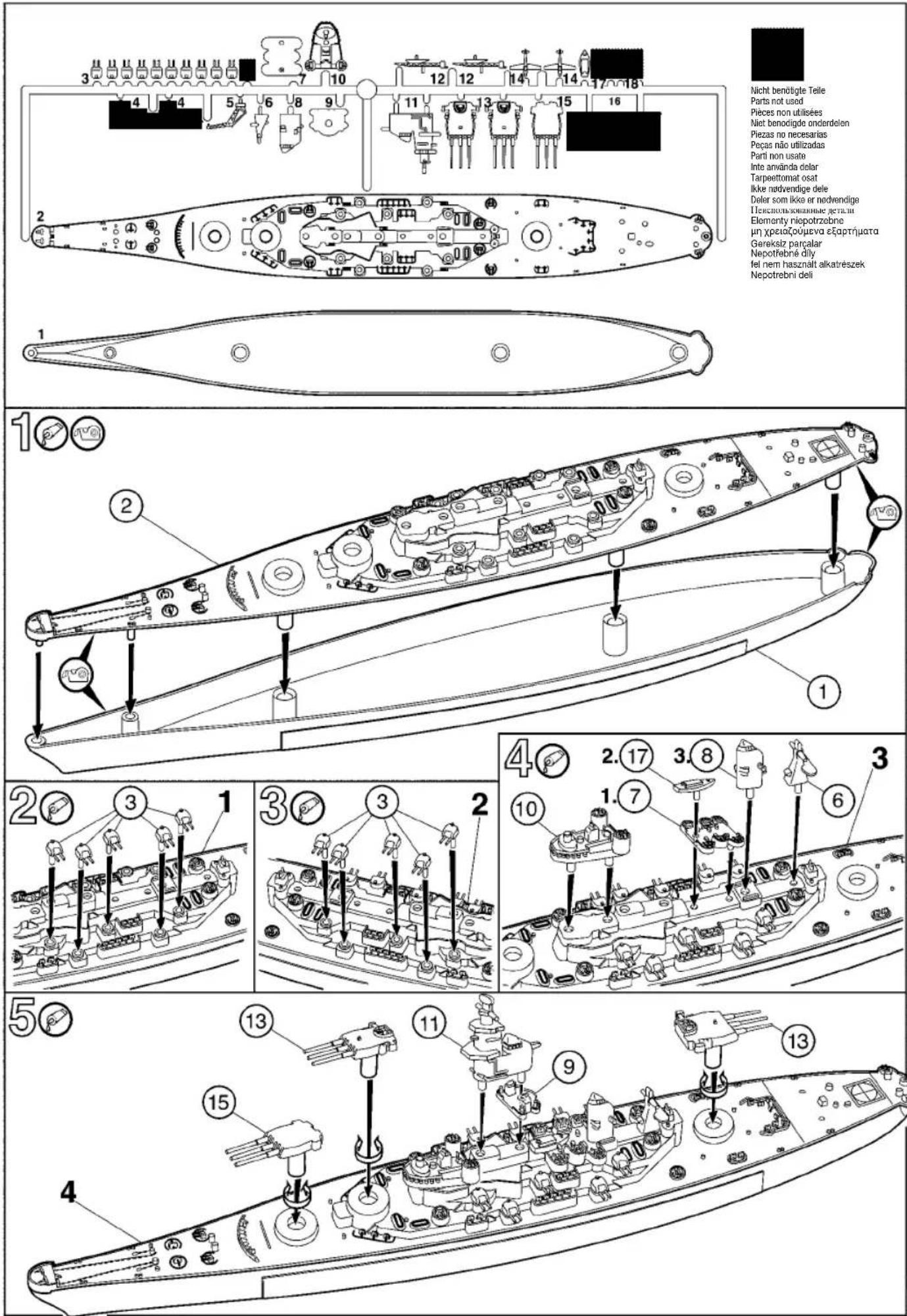 Revell U.S.S. Missouri WWII - Vor dem Zusammensetzen gut durchlesen! - 1
