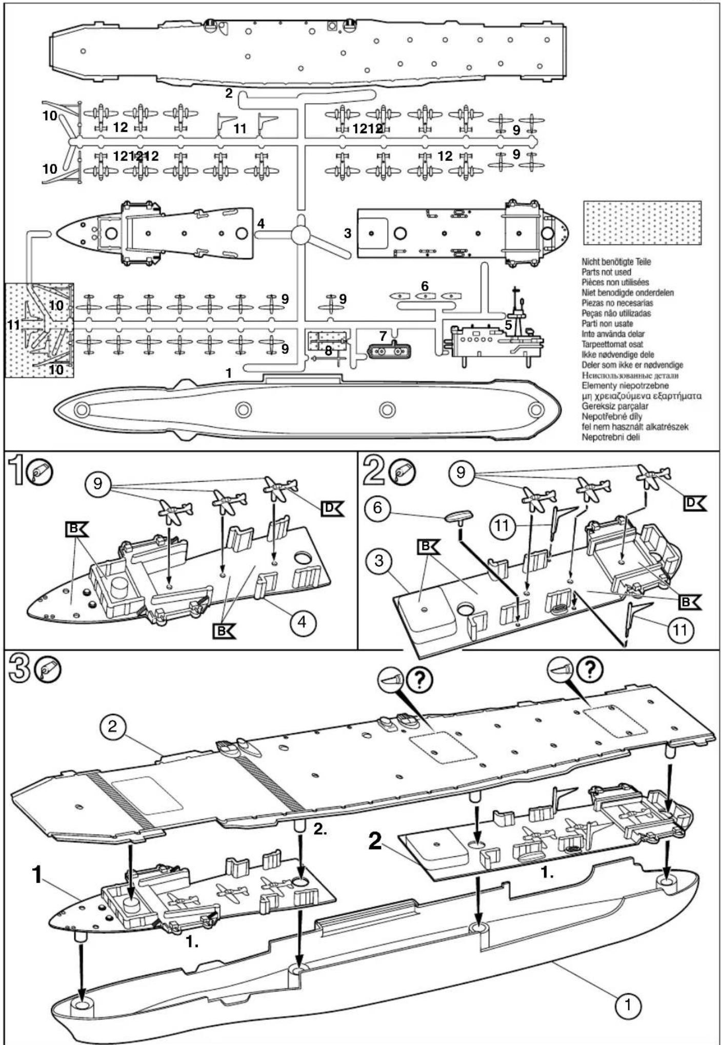 Revell U.S.S Yorktown CV-5 - Vor dem Zusammensetzen gut durchlesen! - 1
