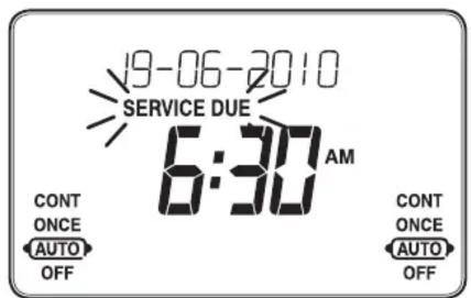 19-06-2010 SERVICE DUE 6:30 AM CONT ONCE AUTO OFF CONT ONCE AUTO OFF