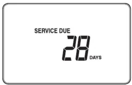 SERVICE DUE 28 DAYS