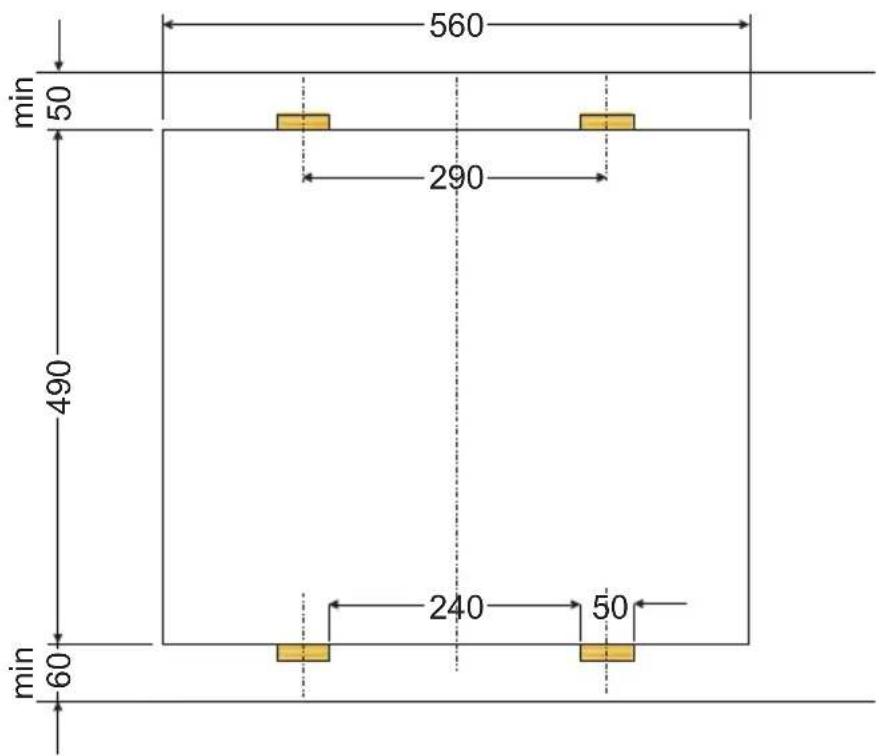 AMICA EHC 12425 E - Installing the hob in worktop opening - 2