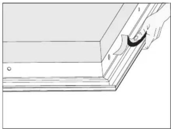 AMICA EHC 12425 E - The gasket must be applied on the appliance as follows: - 2