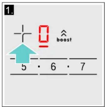 BOSCH HBD616LS60 - Kochstelle und Kochstufe auswählen - 1