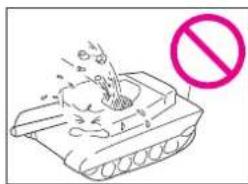 XciteRC U.S. M1A2 - Caution: This battle tank is for indoor use only! Please avoid the following misuses. - 5