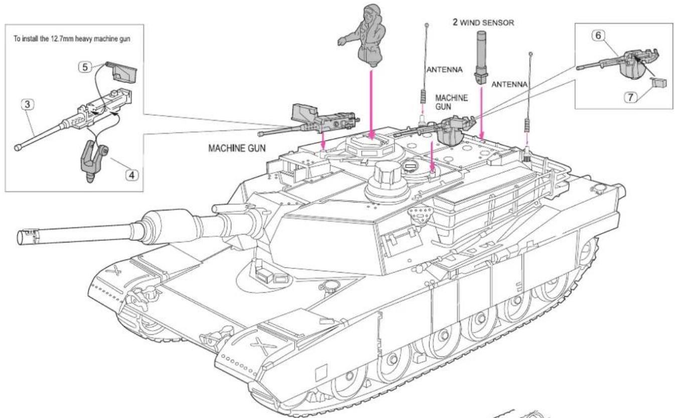 XciteRC U.S. M1A2 - HOW TO INSTALL ACCESSORIES - 1