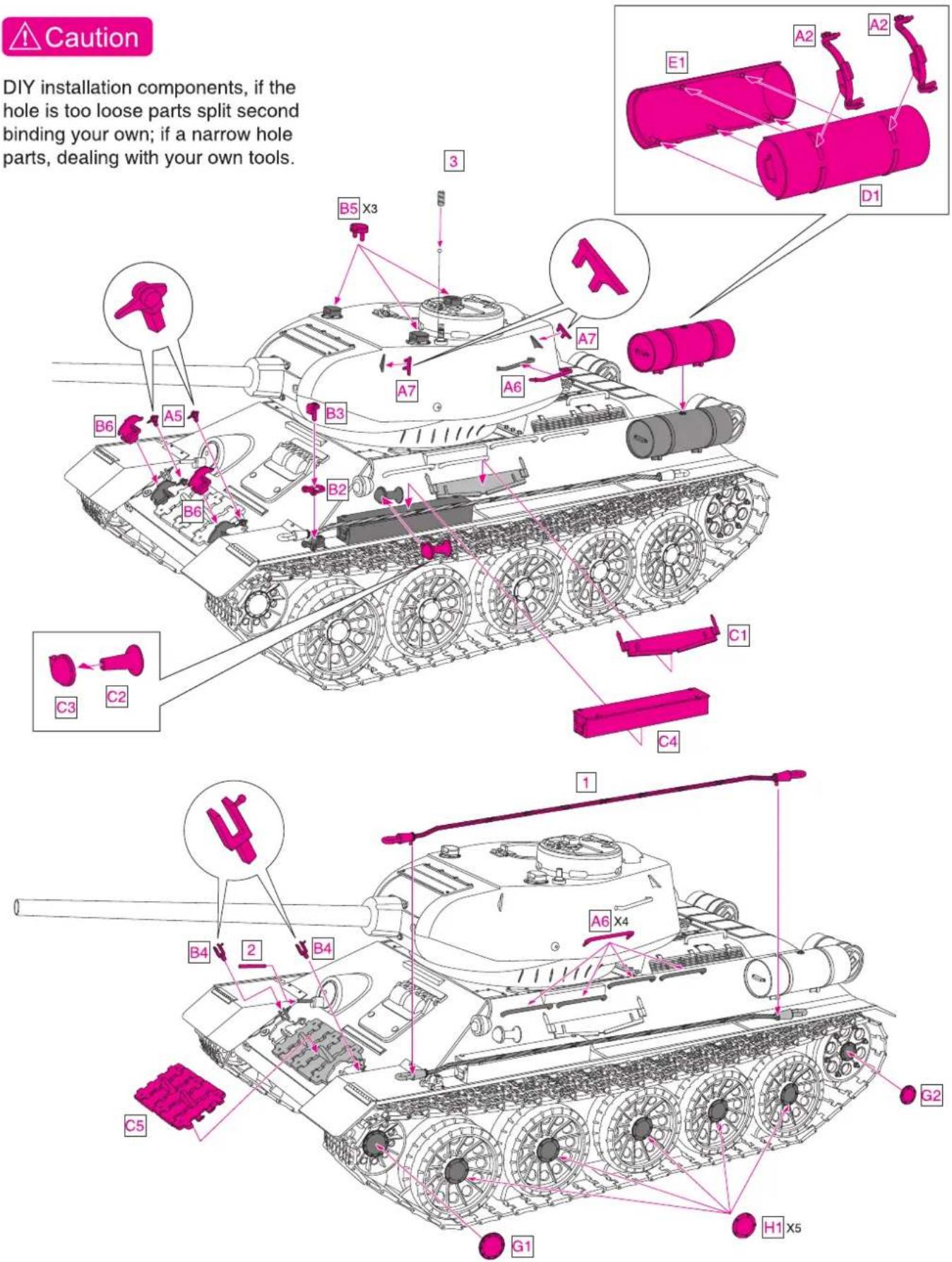 XciteRC T-34/85 - Caution - 1