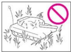 XciteRC Tiger I - Caution: This battle tank is for indoor use only! Please avoid the following misuses. - 4