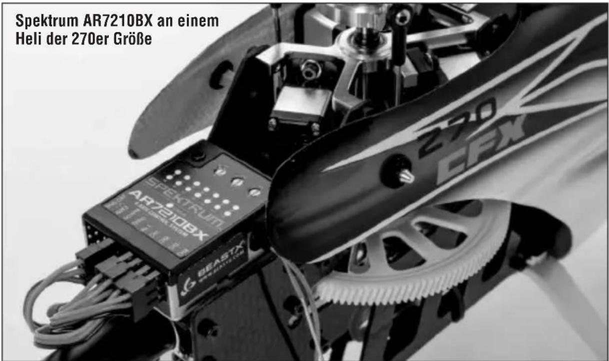 Spektrum AR7210BX an einem Heli der 270er Größe SPEKTRUM AR7210BX GEASTX CRMX