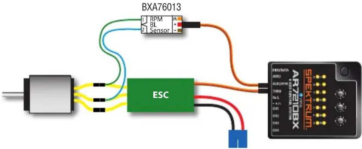 SPEKTRUM SPMAR7210BX DSMX Flybarless Control System - Elektroantrieb — Externer Phasensor - 1