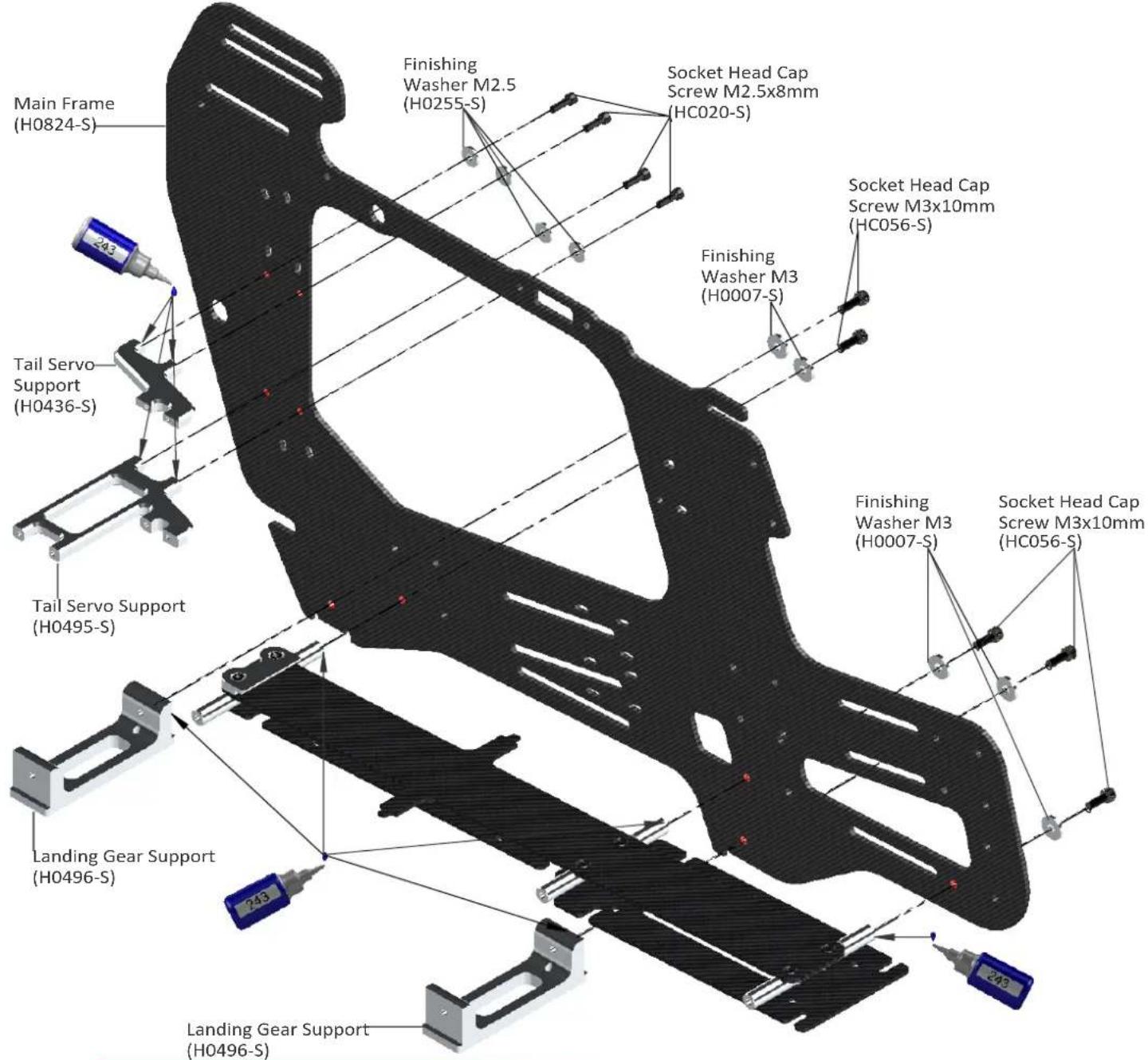 SAB SG725 - Battery / ESC Position - 6
