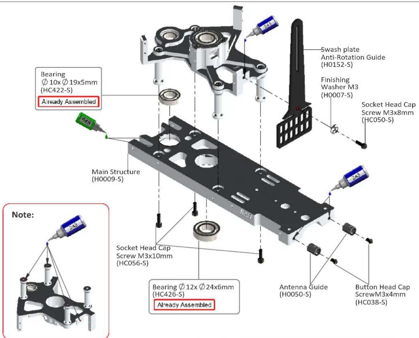 SAB SG725 - Battery / ESC Position - 13