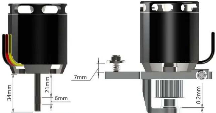 SAB SG725 - Note for 6mm Motor Shaft - 1