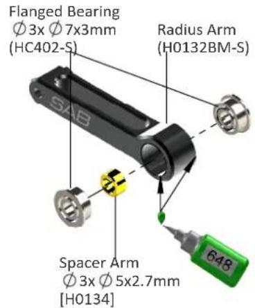 SAB SG652 - Note for 6mm motor shaft - 3